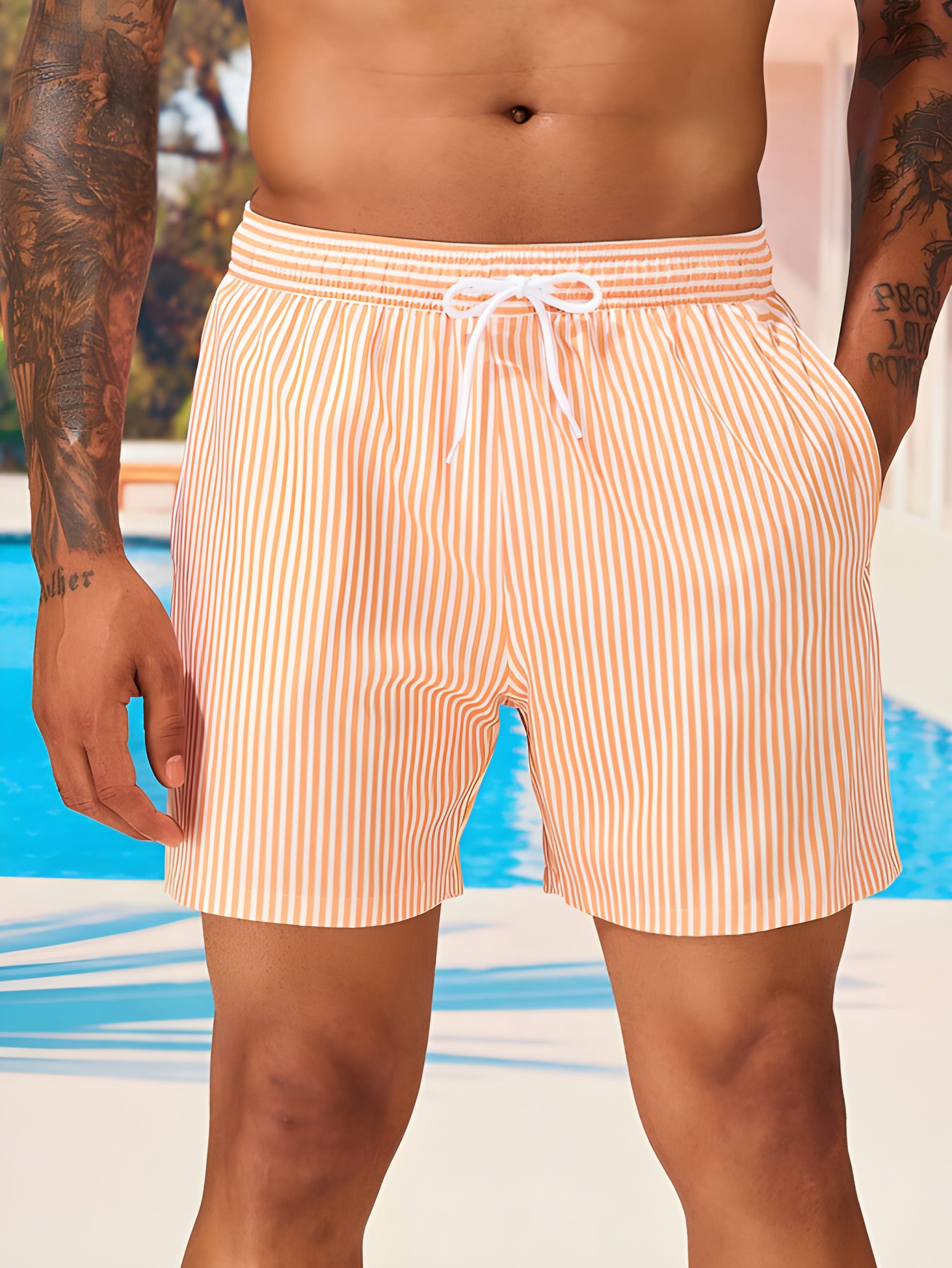 Mads - Sommerbadeshorts i bomuldsblanding
