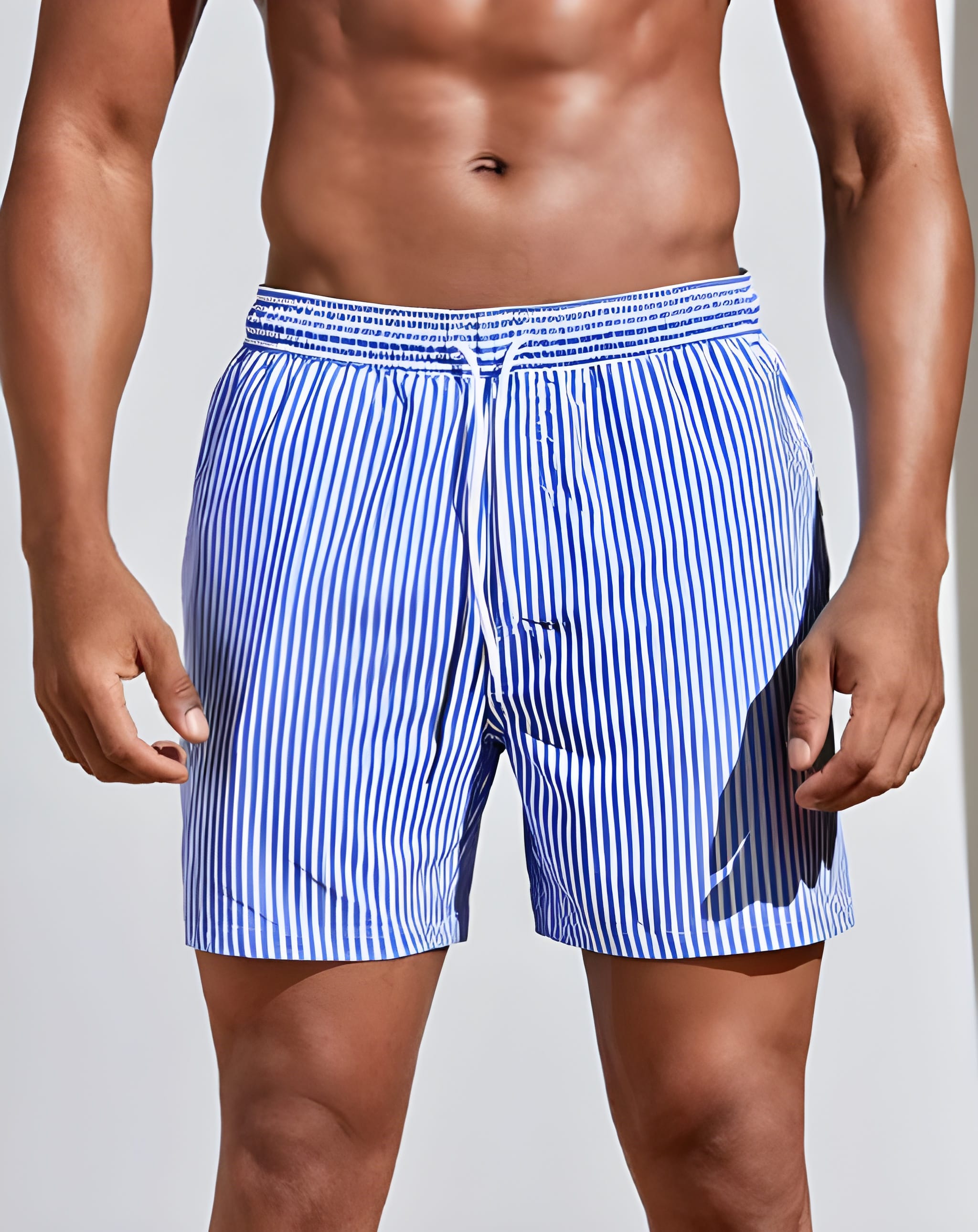 Mads - Sommerbadeshorts i bomuldsblanding